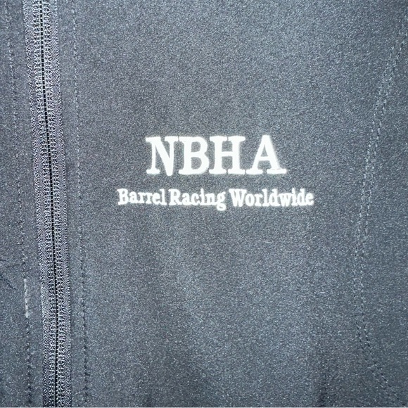 NBHA Barrel Racing Worldwide Port Authority Black Vest Zip Front Size: XS - Picture 6 of 7